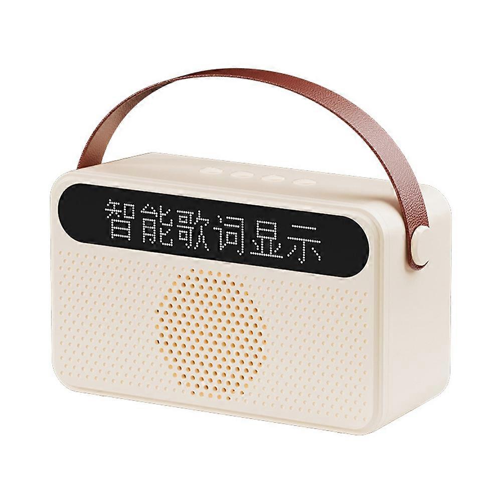 Protable Bluetooth Speaker with Lyrics Display Speaker White