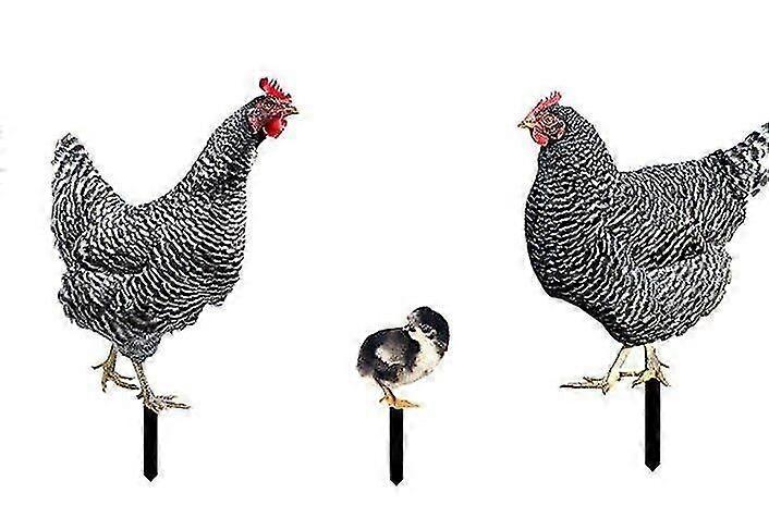 鶏の形をした庭の装飾看板 - 屋外用防水アクリル素材