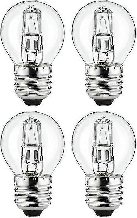 Warm white halogen bulb 4X 28W E27 base compatible with dimmable golf ball light