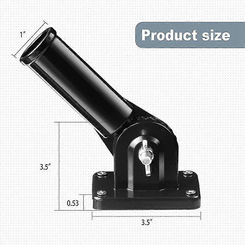 2X Flag Pole Holder Mounting Bracket Adjustable Flagpole Rod Hitch Bracket Multi-Position Flag Pole 