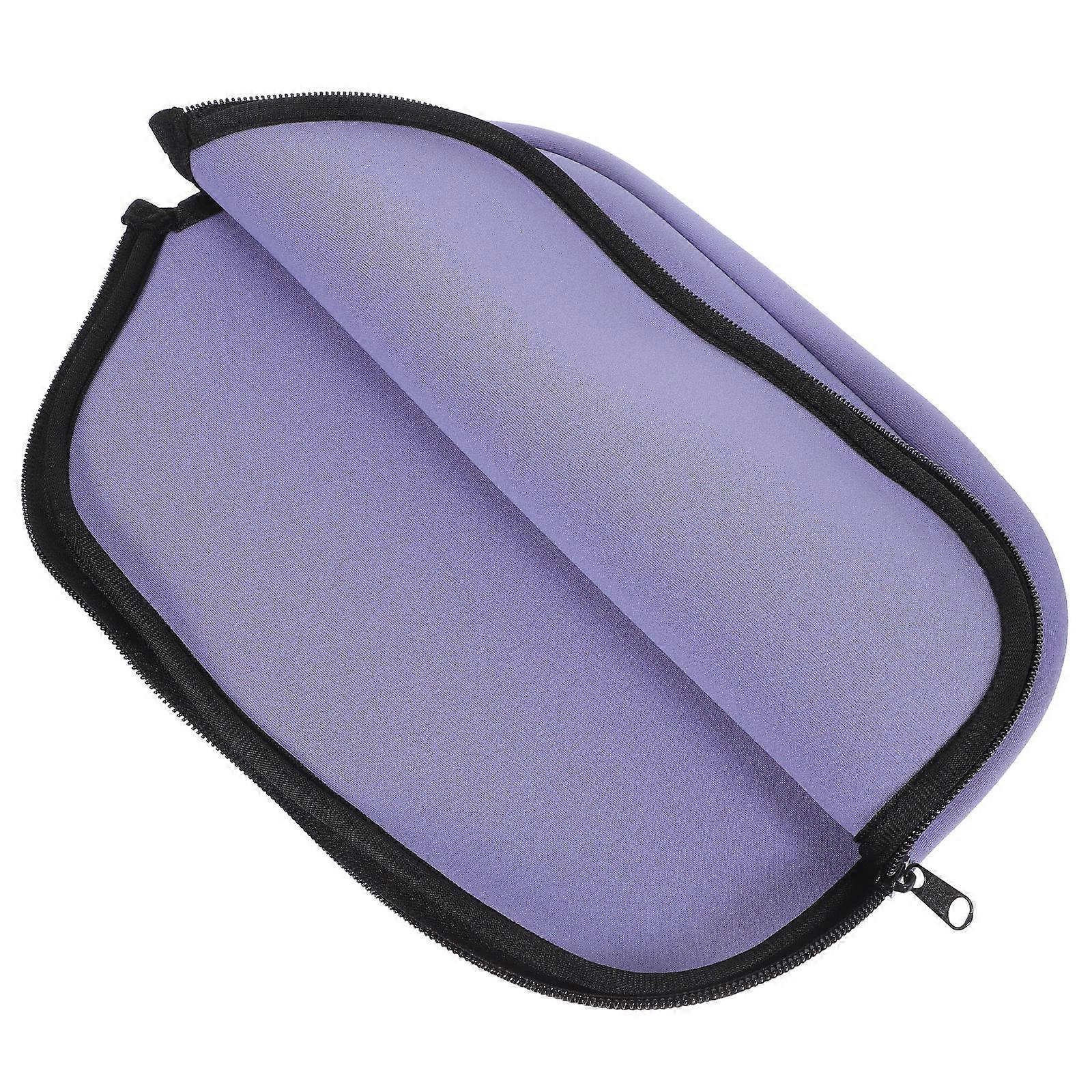 Practical Fixed Bag Table Tennis Paddle Case Daily Use Purple 30.00X22.50X1.30CM Anti-Scratch 1Set
