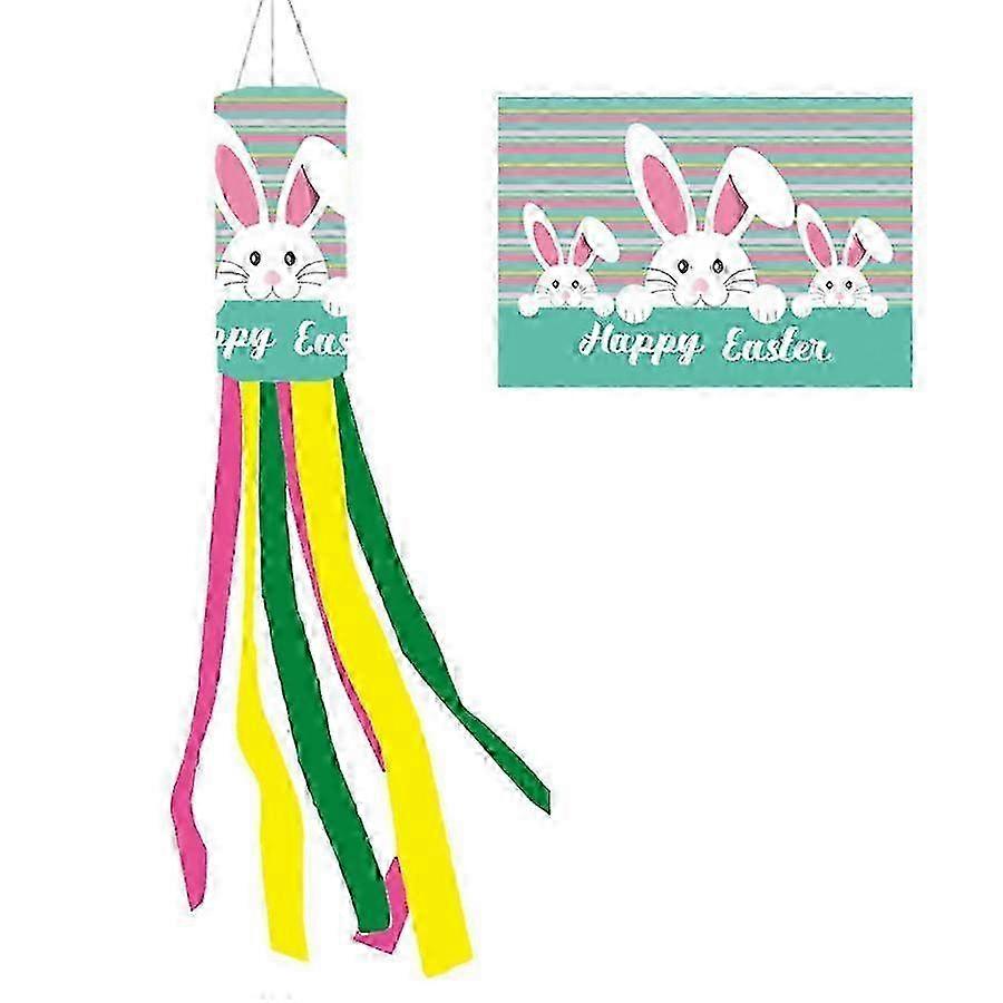 x Colorful Easter Windsock Flag for Festive Yard Décor