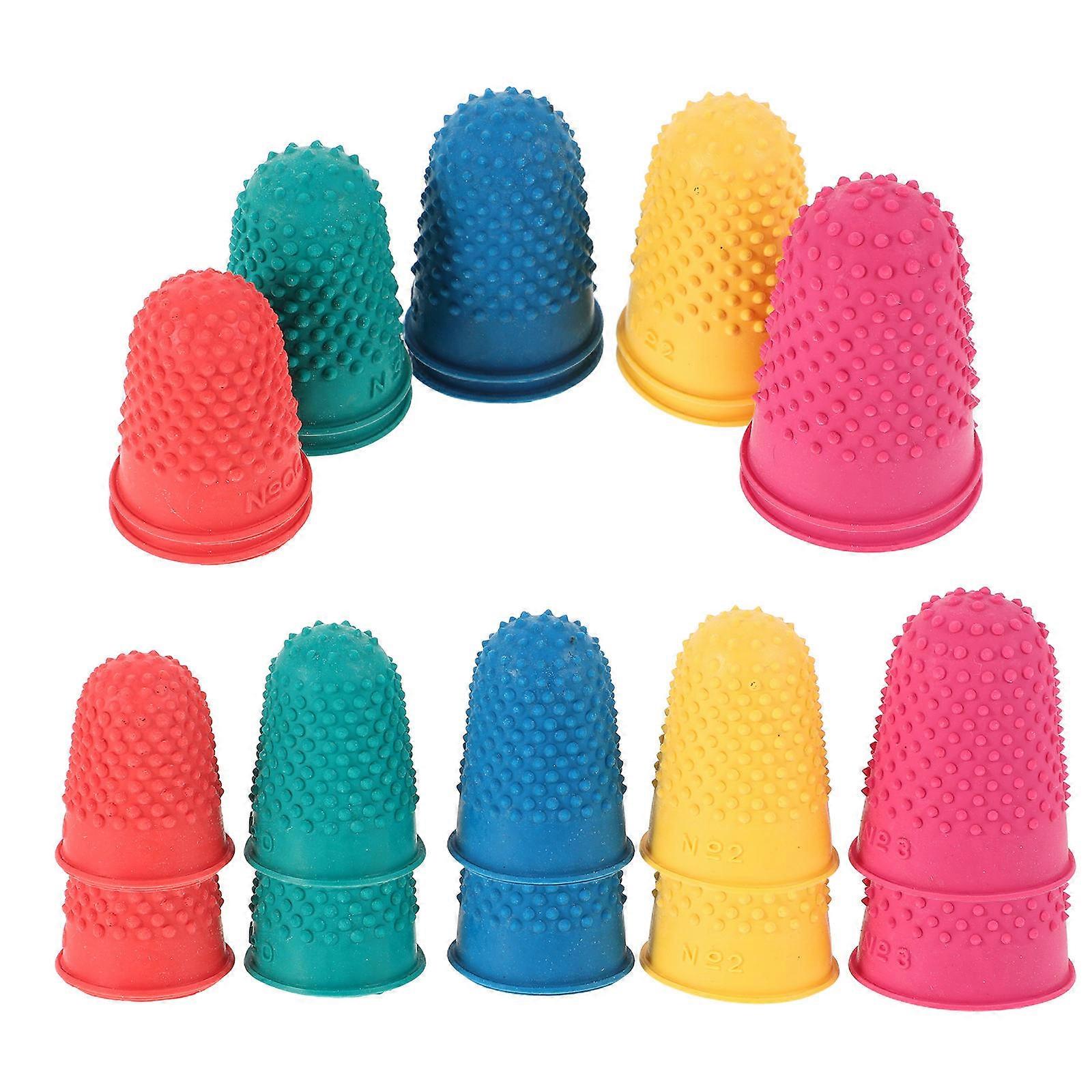 20Pcs Rubber Finger Protectors for Fingertip Protecting in Assorted Colors