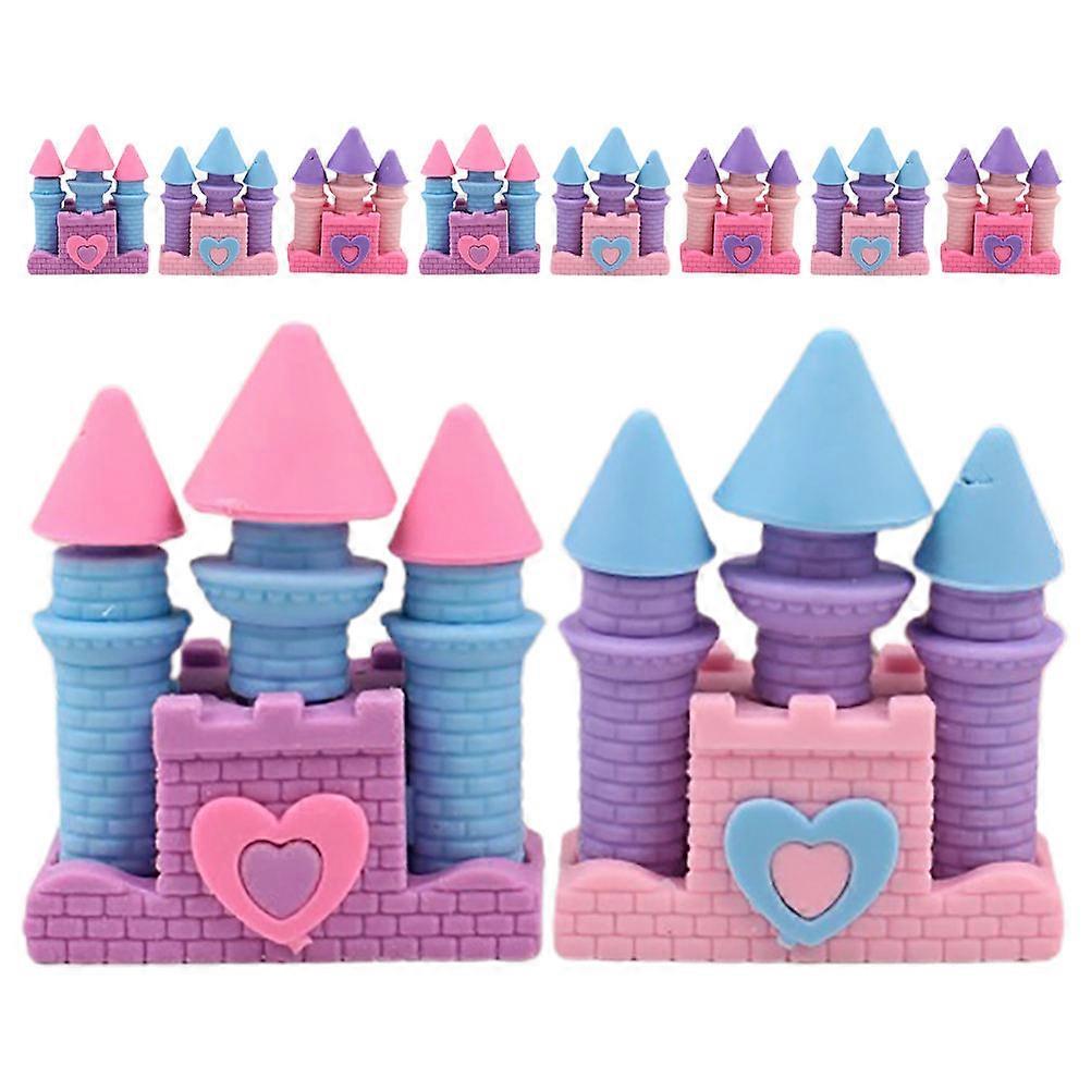 Cute Erasers Castle Erasers for Home Use 10Pcs Fun Creative Bulk Set