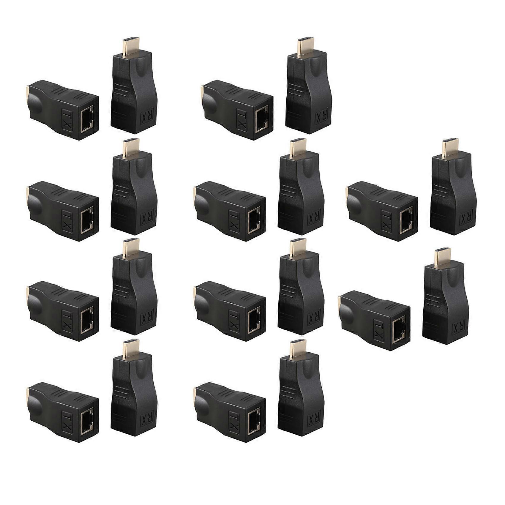 10X 4K 3D HDMI 1.4 30M Extender to RJ45 over Cat 5e/6 Network LAN Ethernet Adapter
