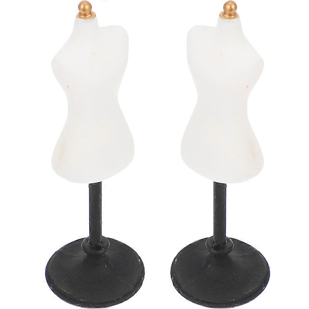 2 stücke Mini Mannequin Puppe Kleid Mannequin Puppe Kleidung Display Unterstützung Halter