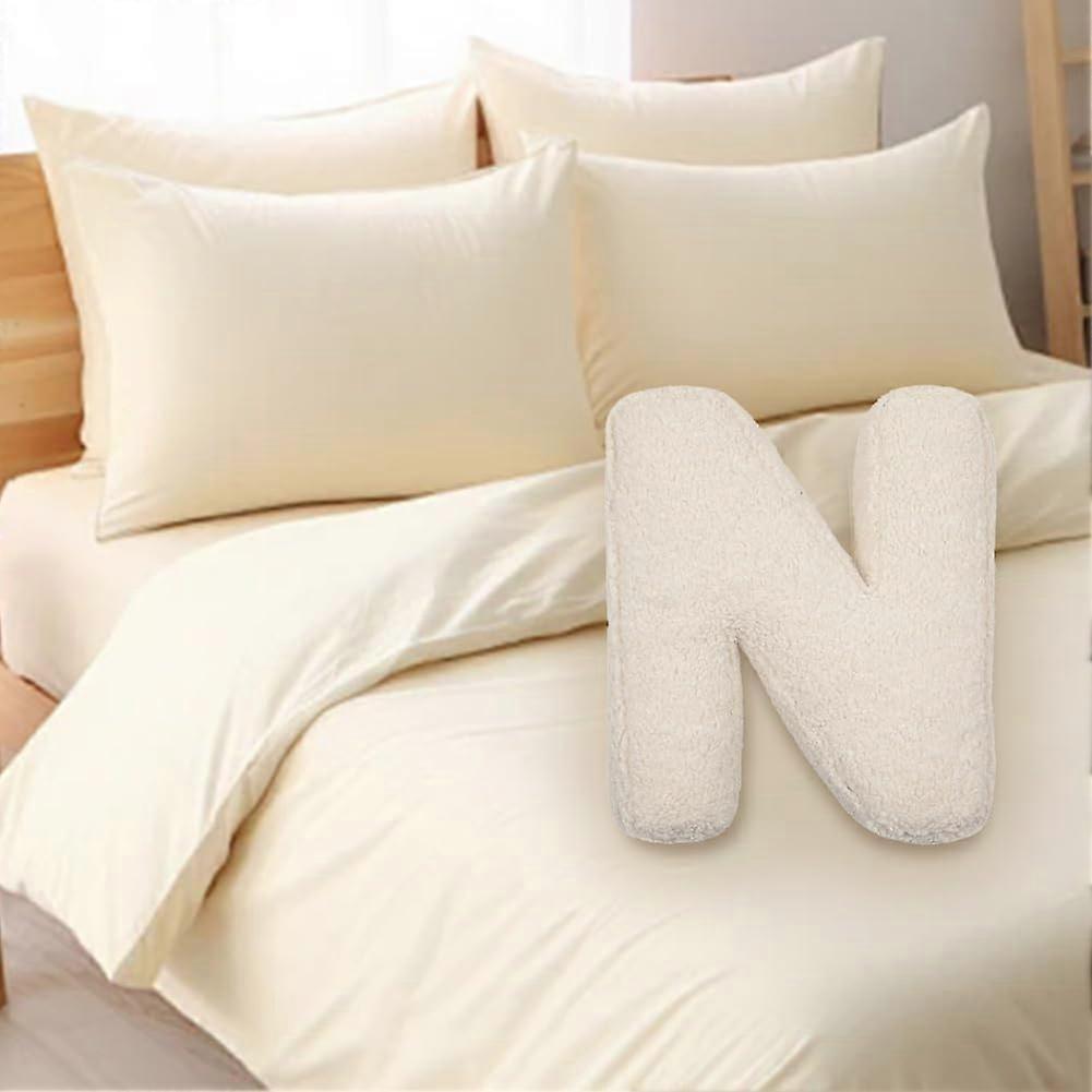 Letter Throw Pillow Alphabet Cushion with Custom Initial Soft Plush for Sofa Bed Nursery Decor