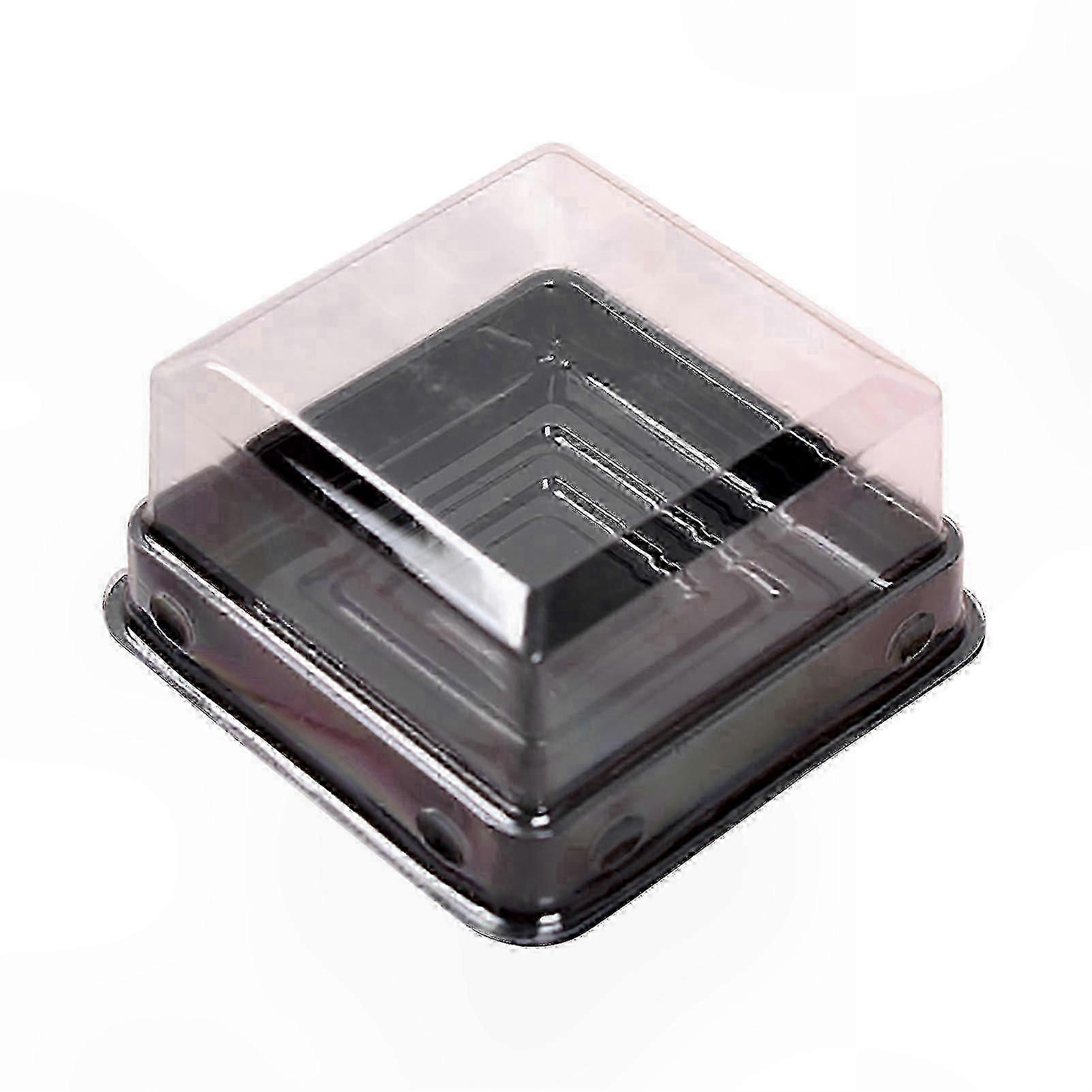 50-Pack Square Plastic Pastry Boxes for Mooncakes, Festive Multipurpose Storage Containers