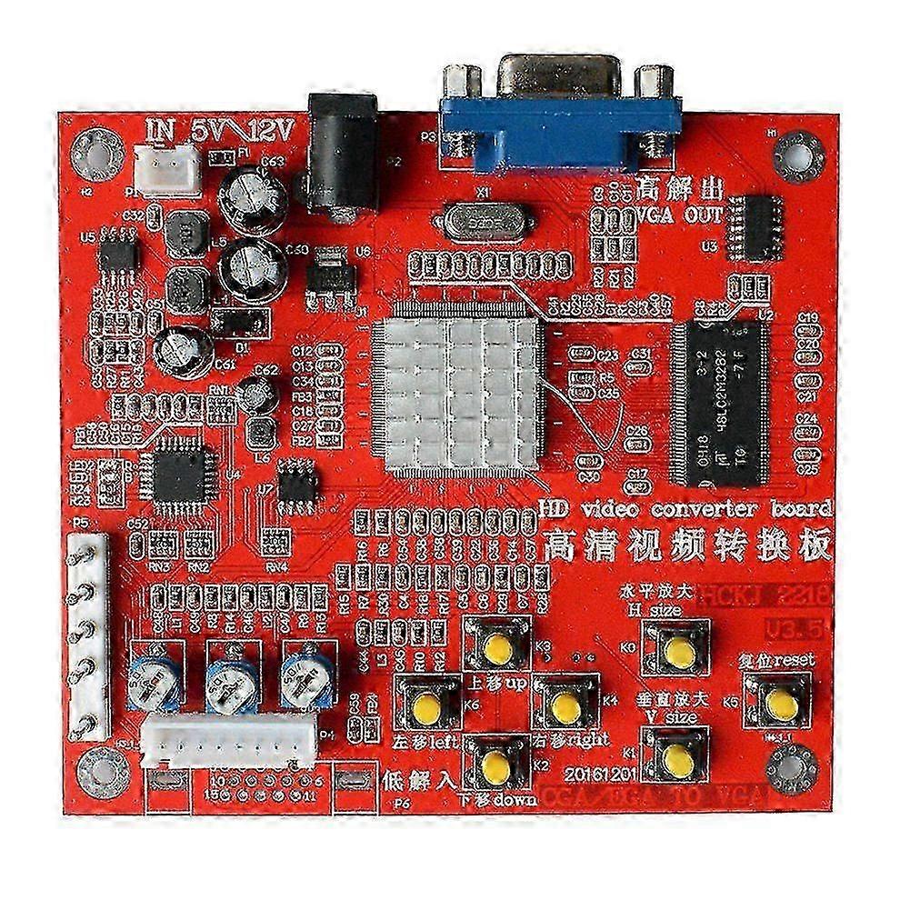 Arcade Game CGA to VGA Converter Video Game Converter Board RGBS/CGA to VGA HD RGB to VGA Converterred  A-M Edition 1129
