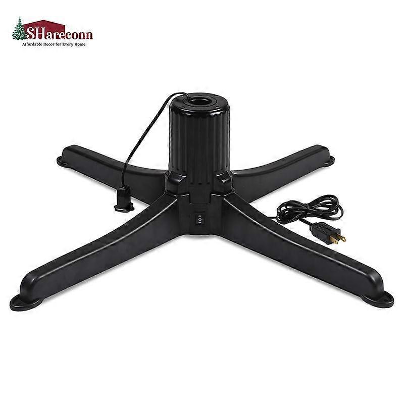 SHareconn 360-Degree Rotating Adjustable Christmas Tree Stand for Up to 7.5ft Artificial Tree Black Base with Rotating Feature for Home & Co