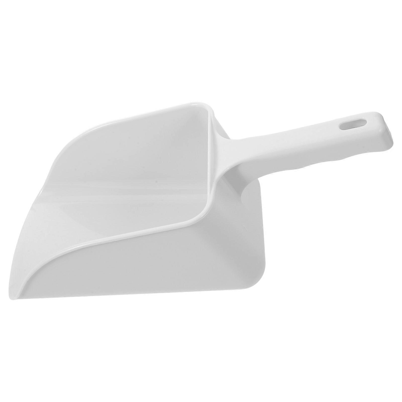 Ice Scoop Multi-Function Serving Scoop for Pet Use White ABS Plastic