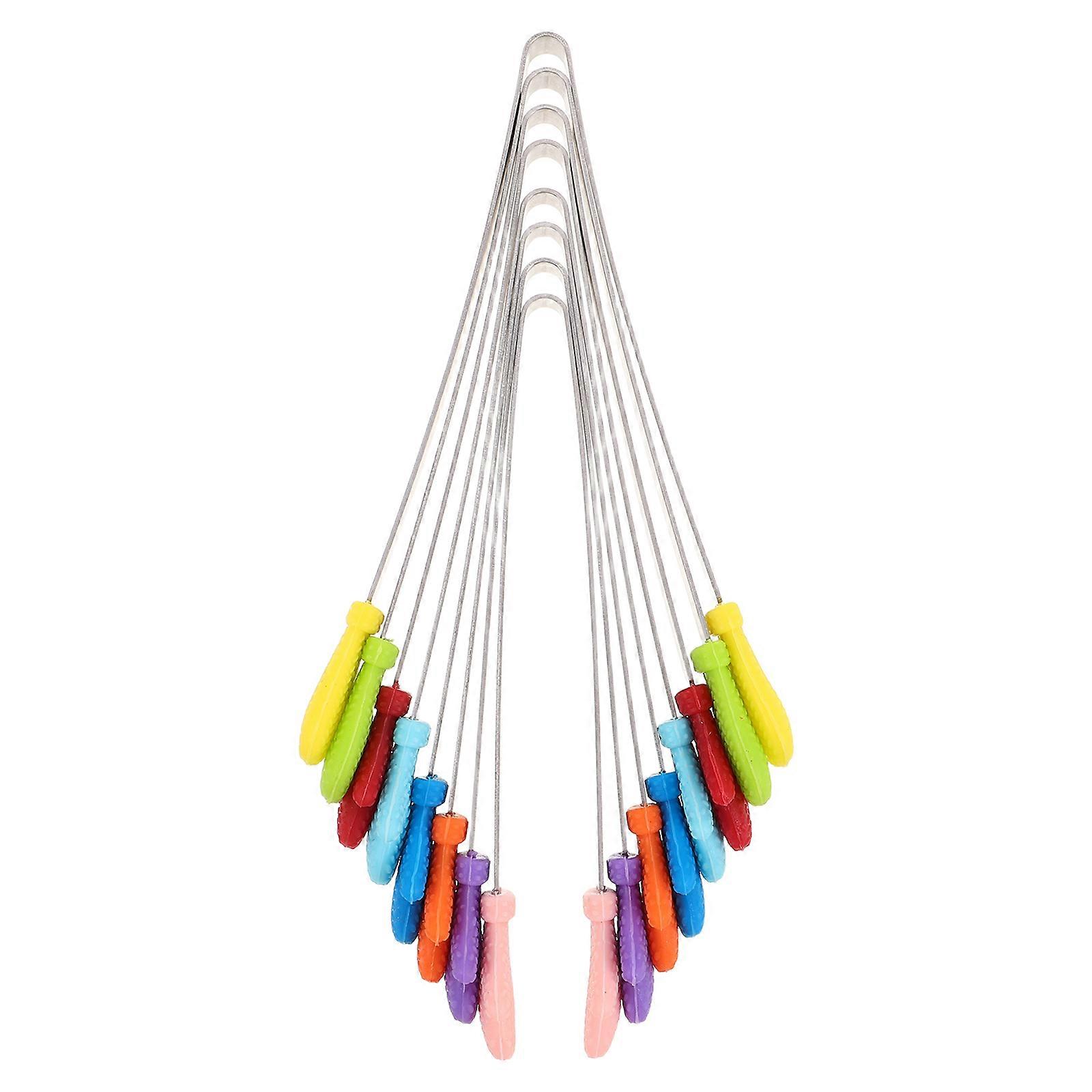 Assorted Color Silicone Tipped Mini Serving Tongs for Serving 8Pcs Pack