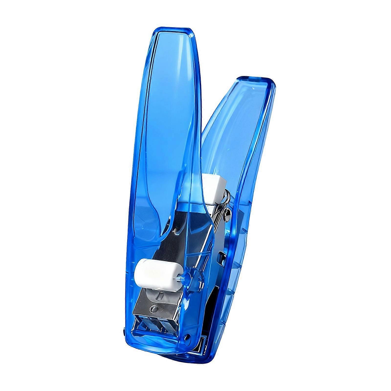 Multipurpose Clear Acrylic Stapler 25 Sheets Capacity Portable Stapler Office Stapling Machine for Food Packaging  Blue