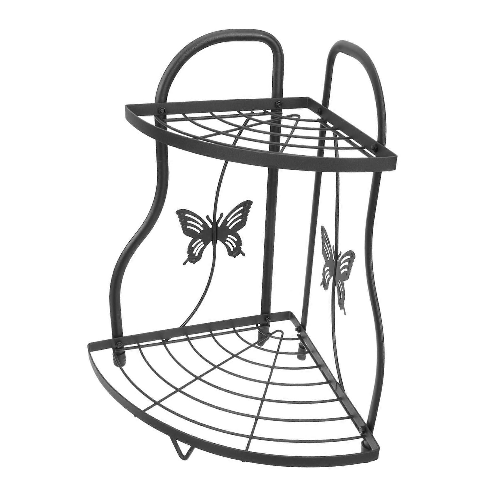 Metal Kitchen Storage Rack SpaceSaving Countertop Organizer Shelf for Cookware and Bathroom Essentials