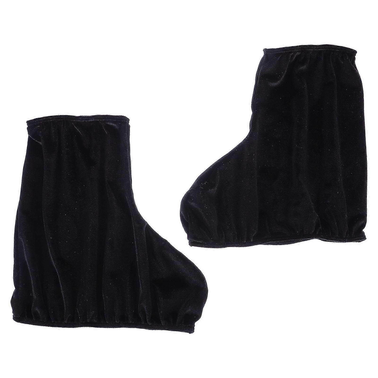 Elastic Black Skate Boot Covers for Ice Skate Protection 1Pair Set