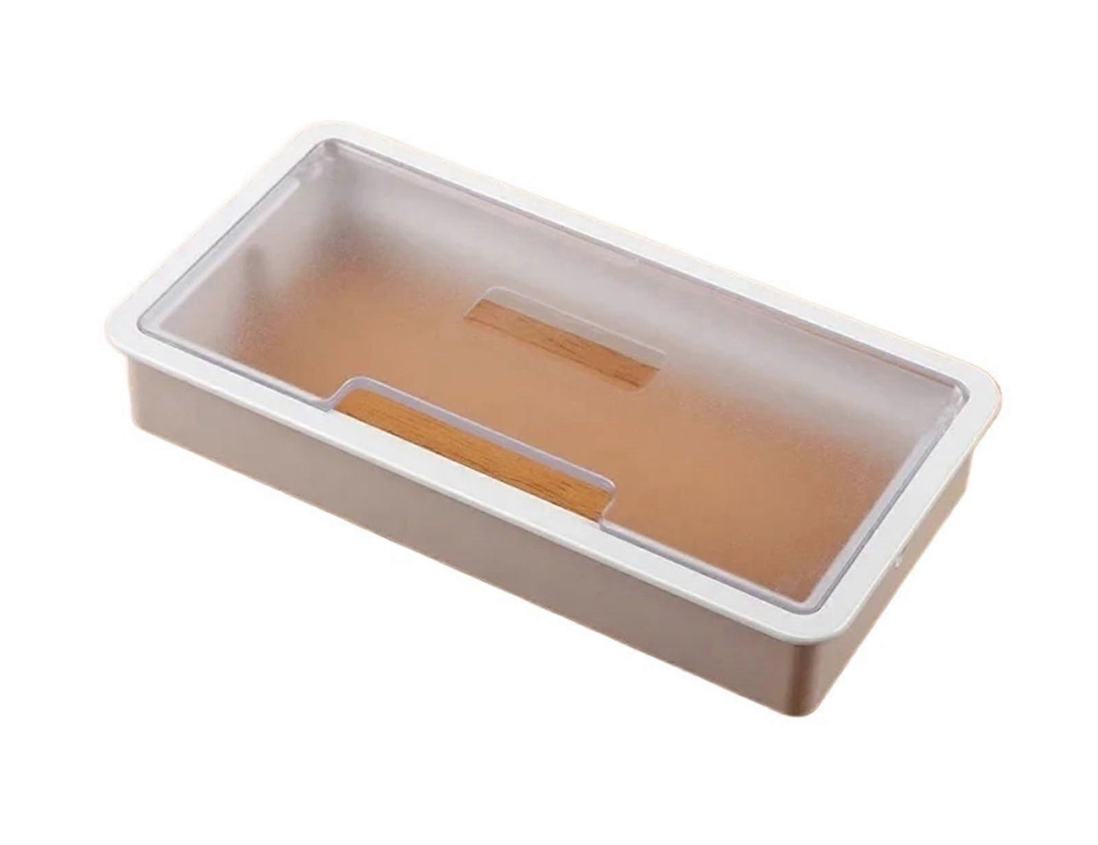 Cable Management Grommet 80x160mm Rectangular Plastic Desk Cable Hole Cover White for Office