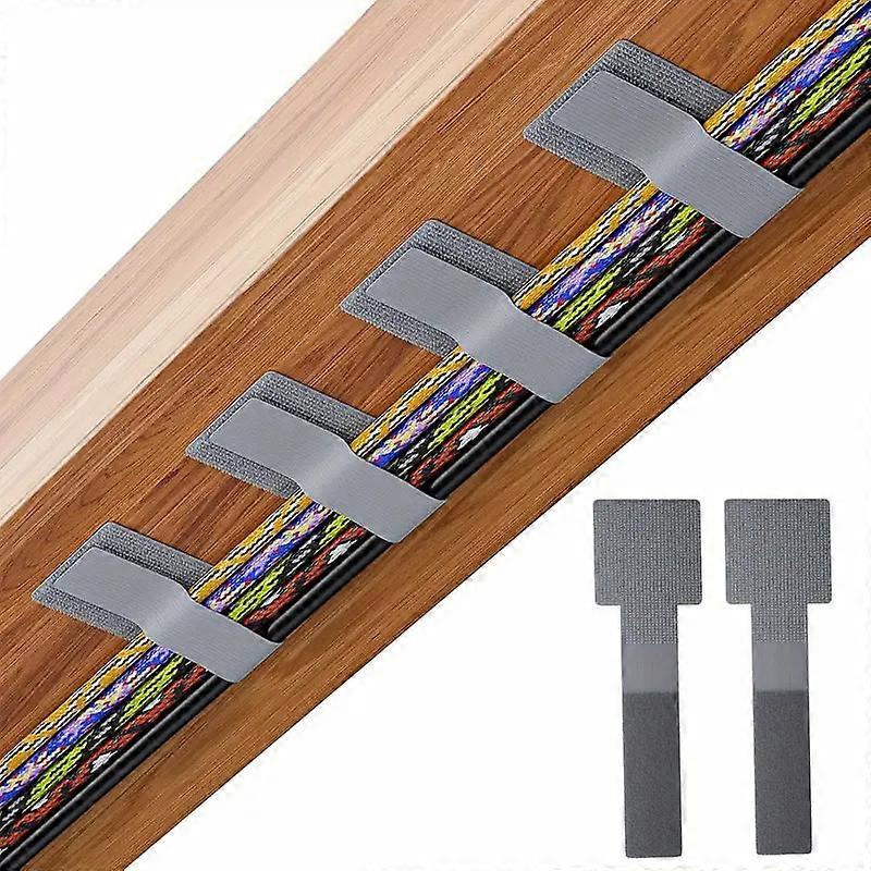 Self Adhesive Reusable Hook and Loop Cable Ties - Adjustable Cord Organizer Straps for Desk, Home & Office Cable Management