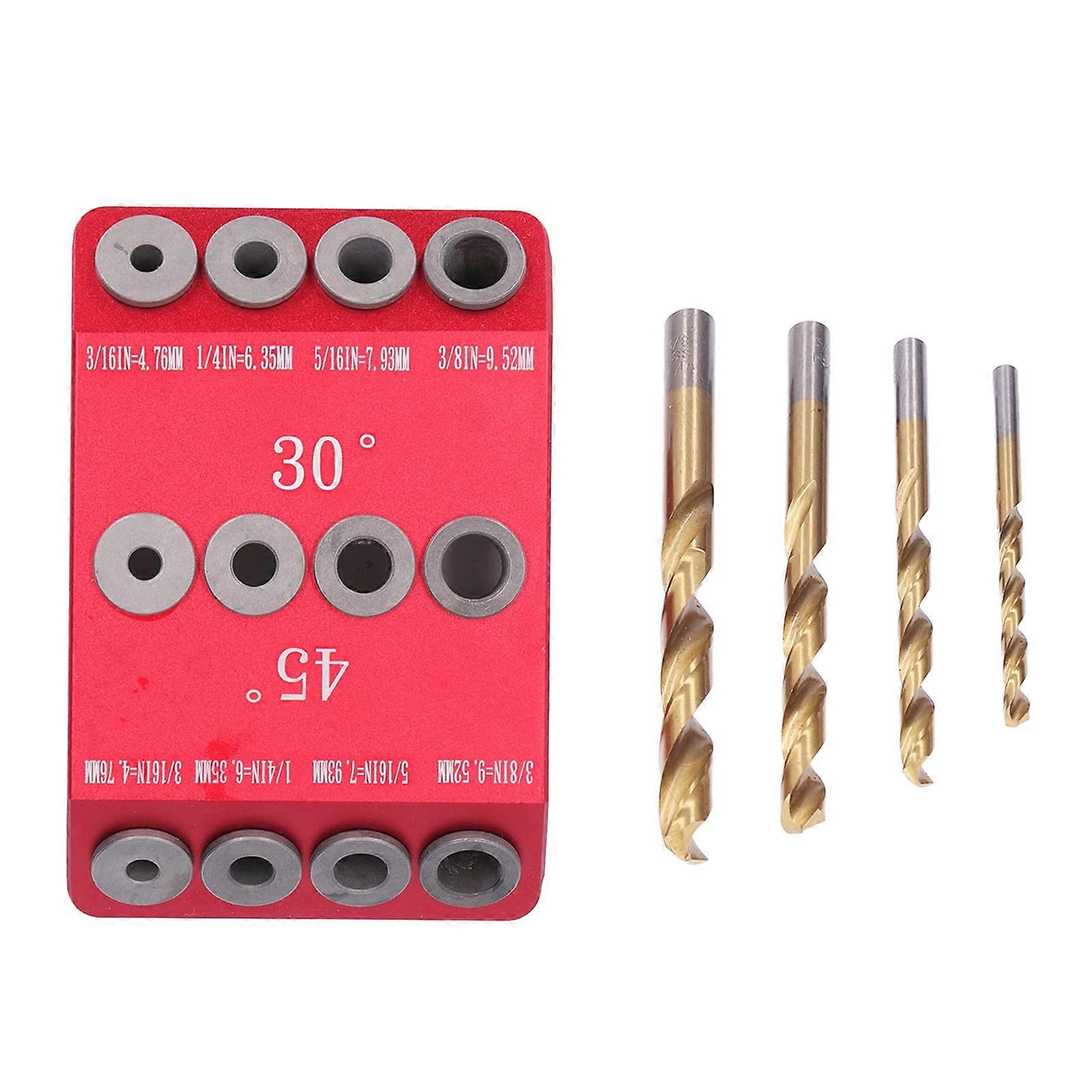Pocket Hole Jig with Precision Metric Scale, Adjustable MultiAngle Drilling Guide for Woodworking