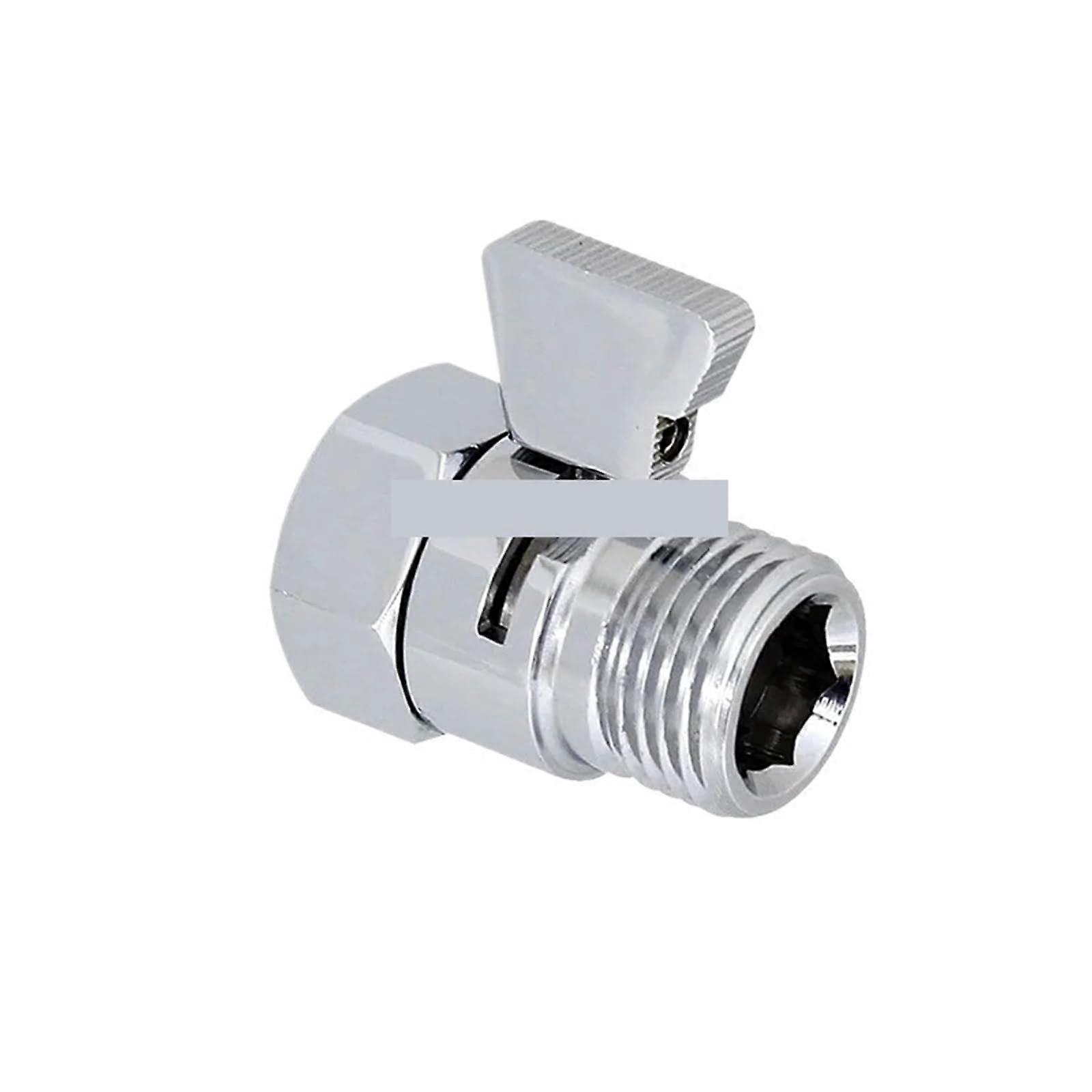Polished Chrome Shower Shut Off Valve Brass with Handle LeakProof Water Control