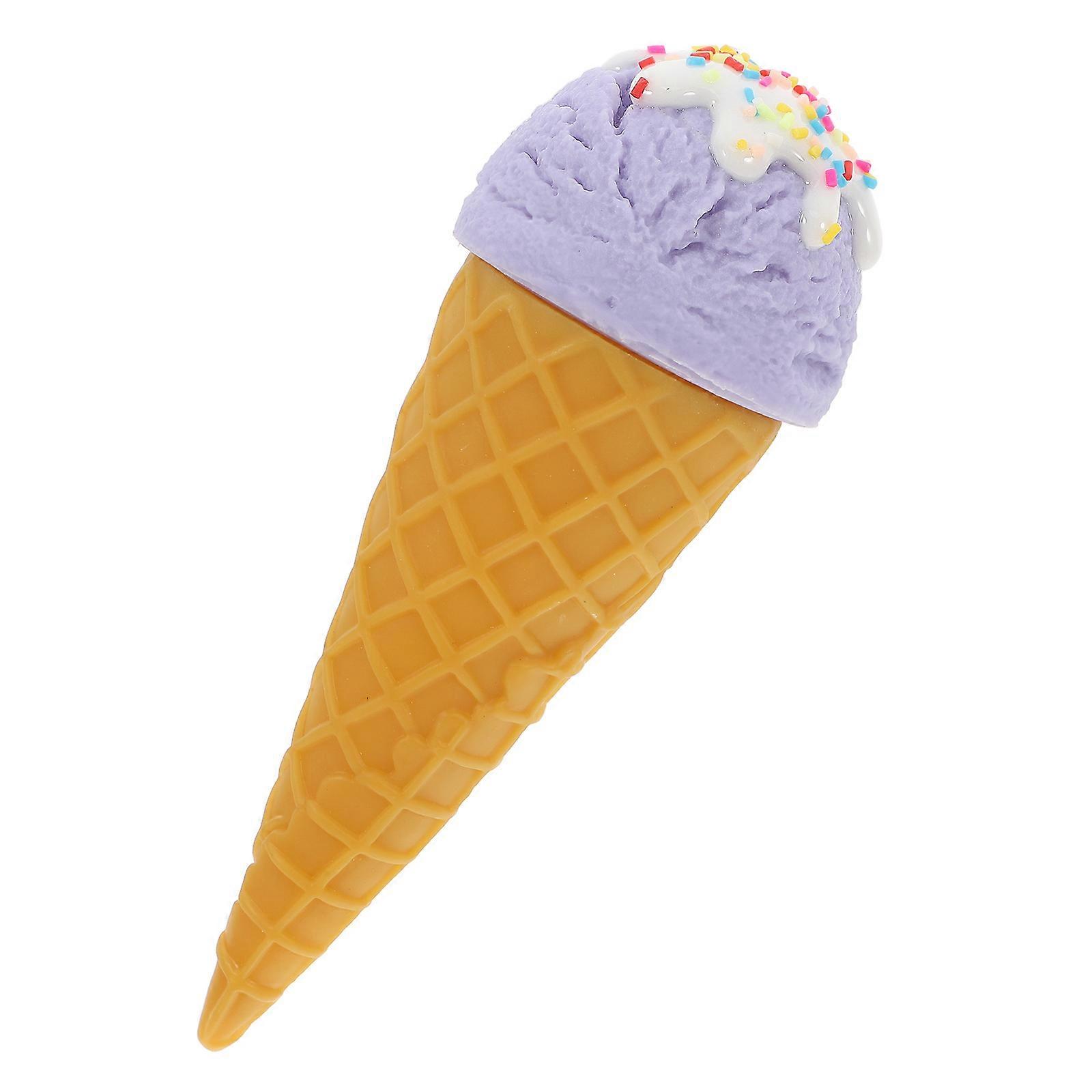 Fake Ice Cream Cone Realistic Ice Cream Model for Display 1 Piece PVC