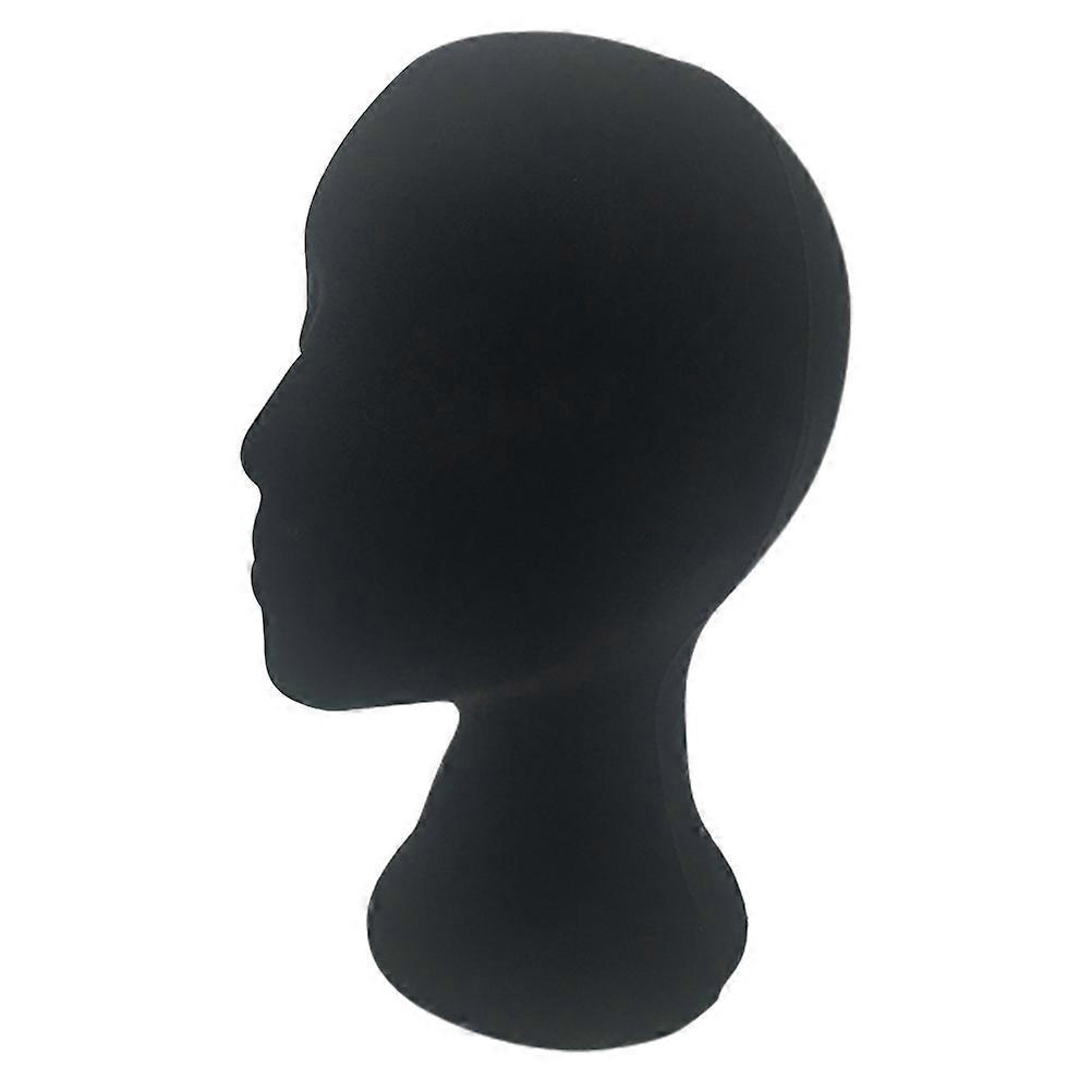 Professional Bald Head Model for Wig Display Mold 2Pcs in Black