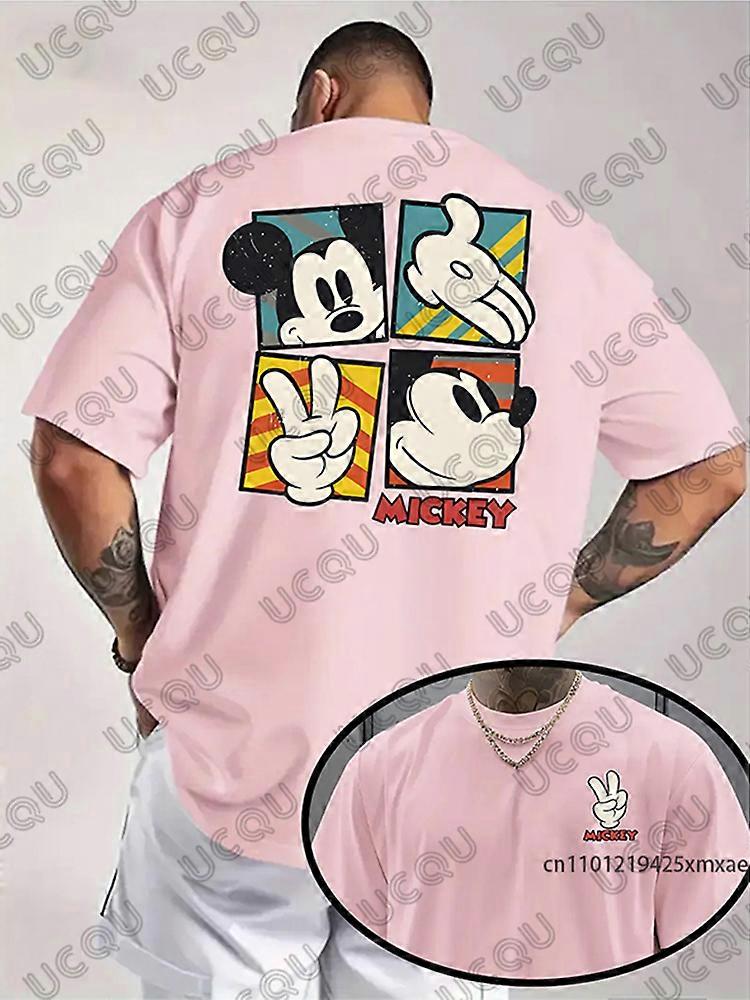 Disney Mickey Mouse T-shirt imprim�� graphique pour hommes ��t�� �� manches courtes t-shirts hommes v��tements sport d��contract�� surdimensionn�� C