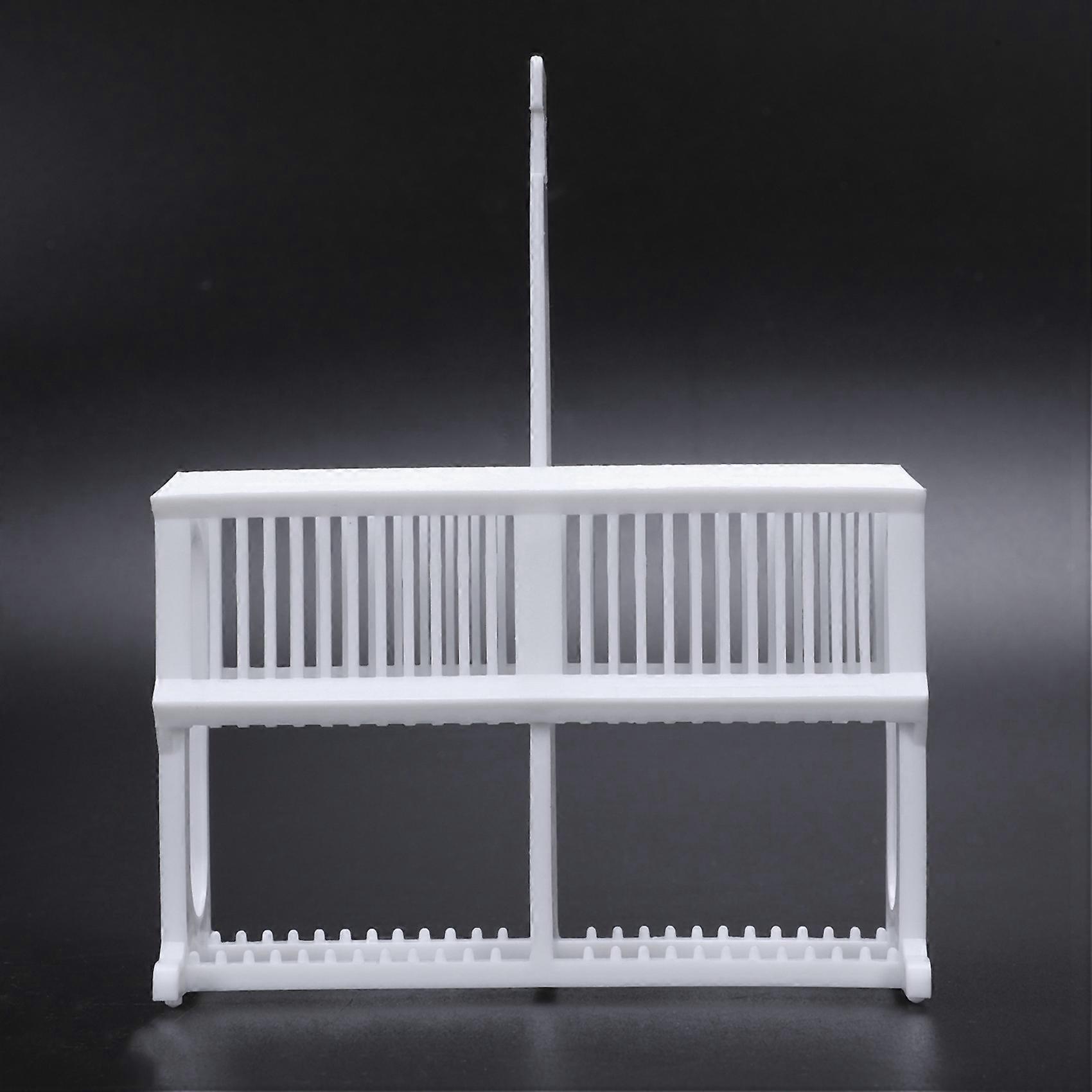2 In 1 White 48 Pieces Microscope Slides Staining Rack Dish Set