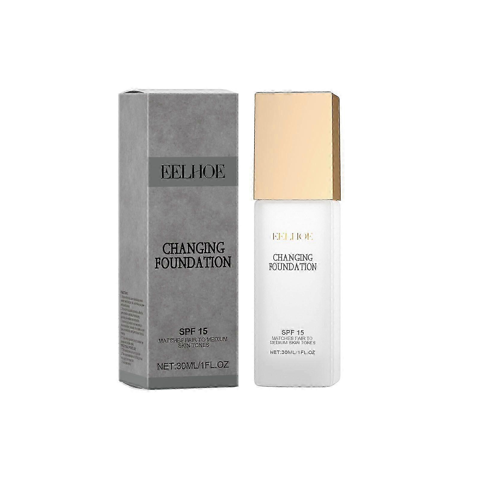 Changing Foundation [Light to Medium Skin] - Foundation Colour Changing - Colour-Changing Foundation för mogen hy - Smink Hudtonsmatchning - Fo