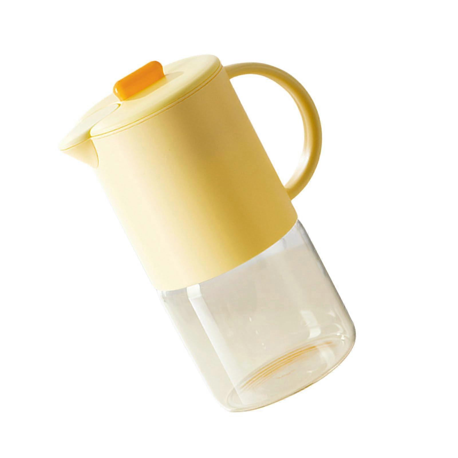 Glass Pitcher 1800ML Large Capacity with Automatic Lid and Filter Screen for Tea Coffee Water