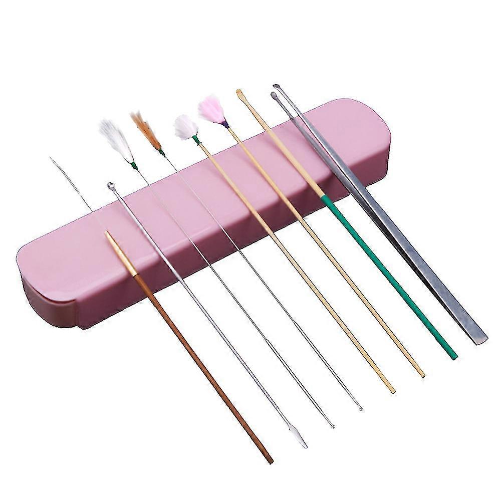 8pcs Ear Pick Set Ear Wax Remover Decompression Ear Massager 26-27s
