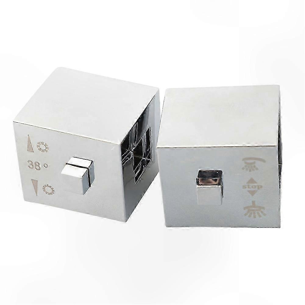 Pair of Square Shower Handles with Temperature Control Knobs Thermostatic Knobs for Bathroom Cleaning and Home Improvement Tools