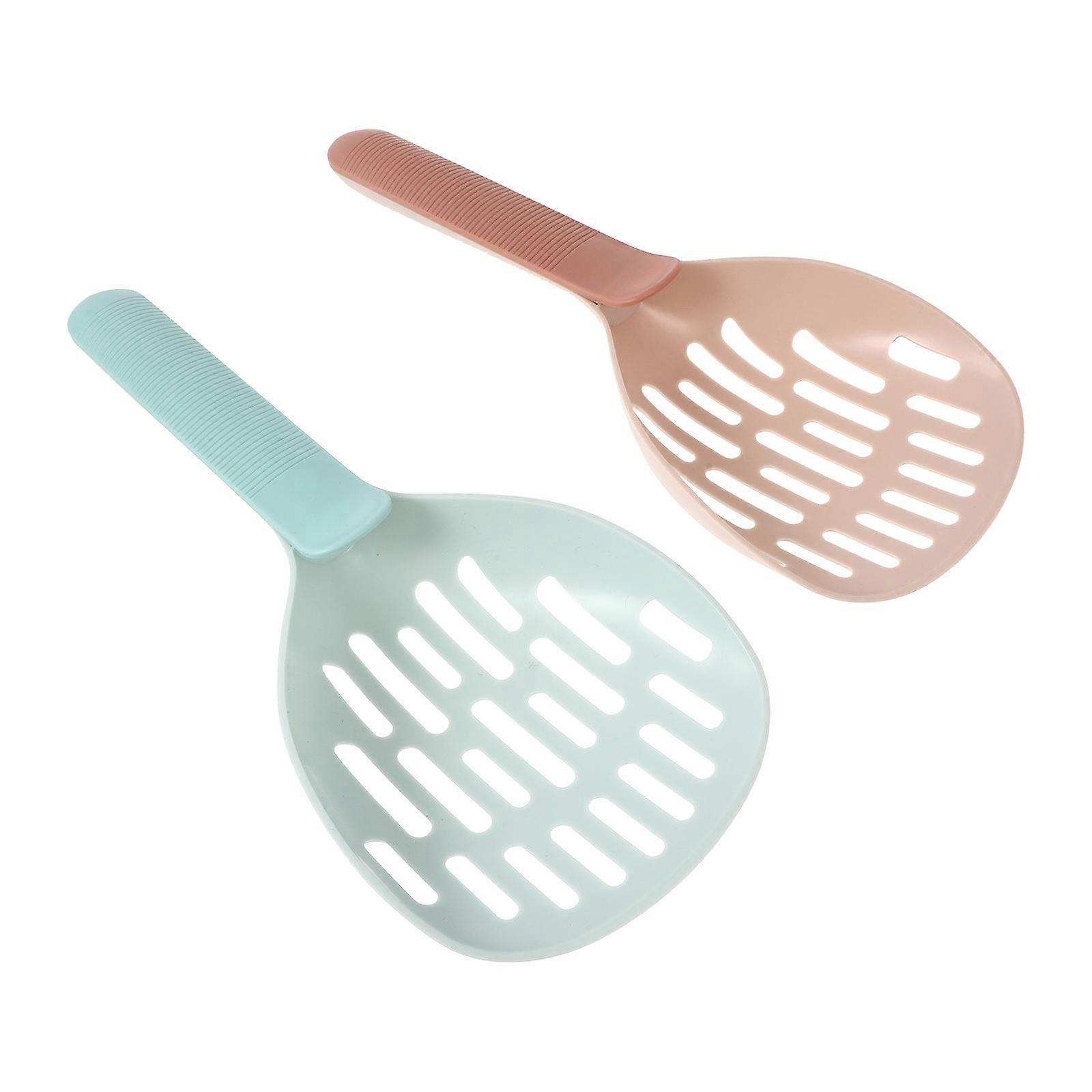 Cat Litter Cleaning Tool Plastic Scoop for Pet Use 2Pcs Filter