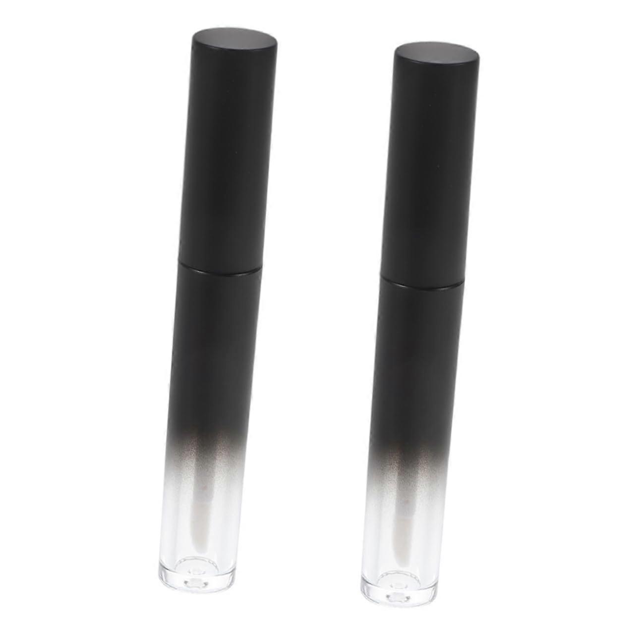 2pcs Empty Lip Gloss Tubes Round Refillable Containers for DIY Makeup and Custom Colors