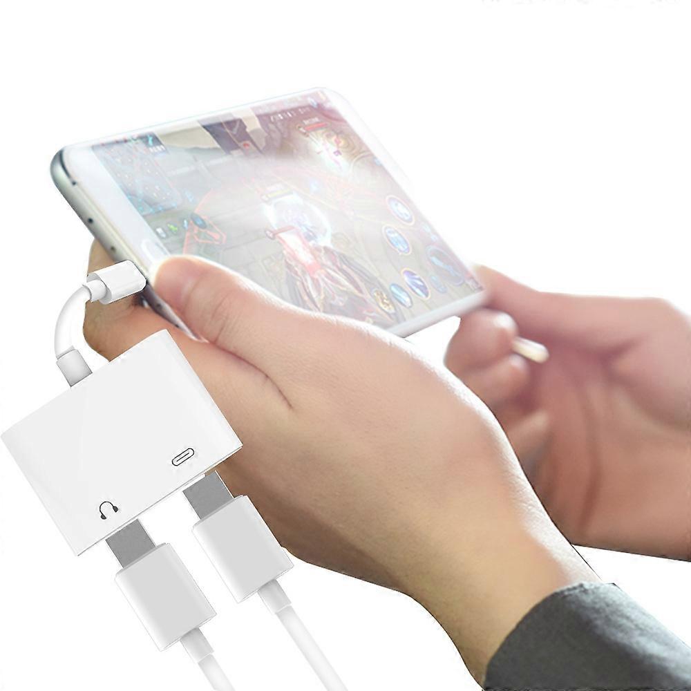 USB C Double Type-C Splitter Digital Audio Charging Adapter Converter Support PD Fast Charge