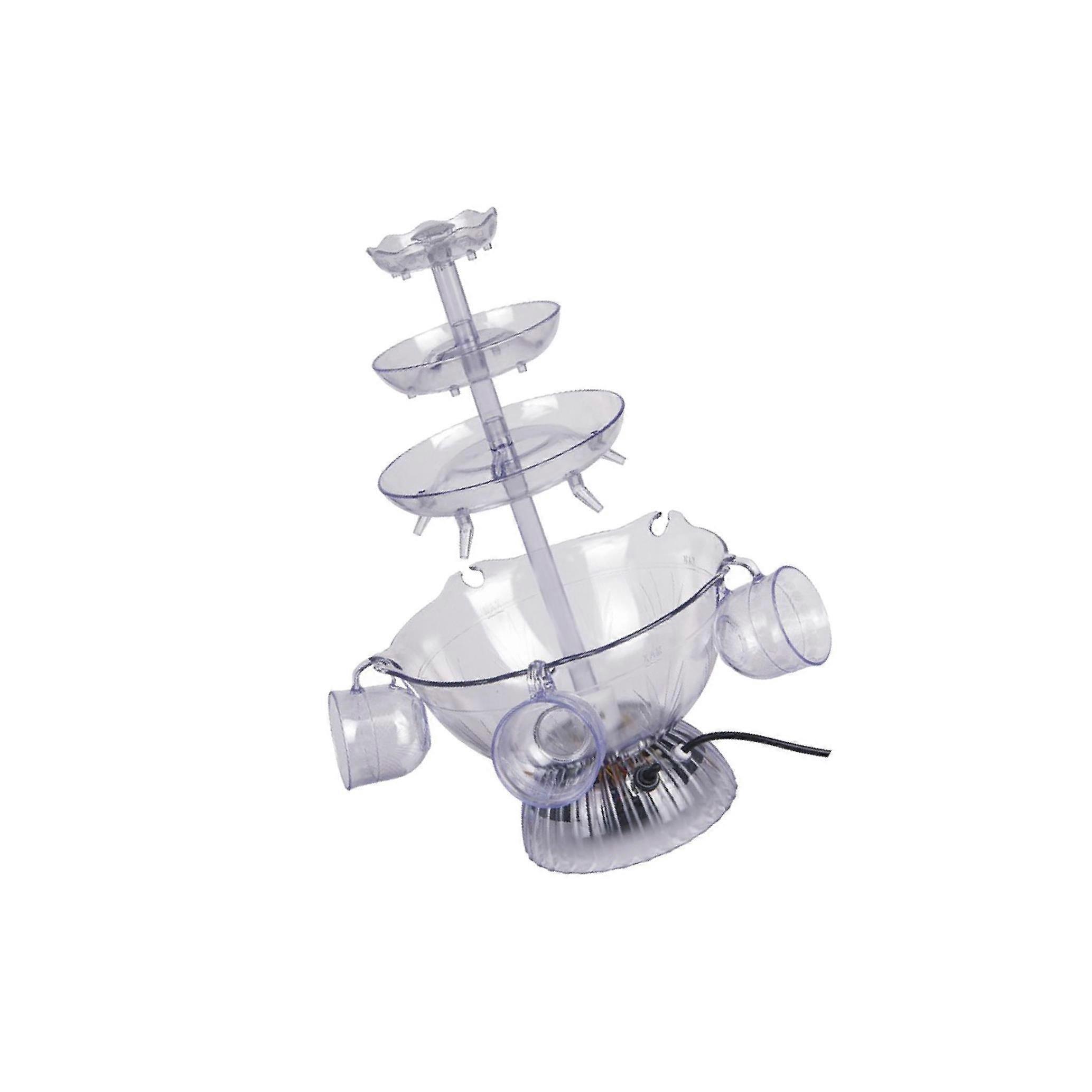 Multifunction 3 Layer Party Fountain Tabletop Decor EU Plug for BBQ Buffet