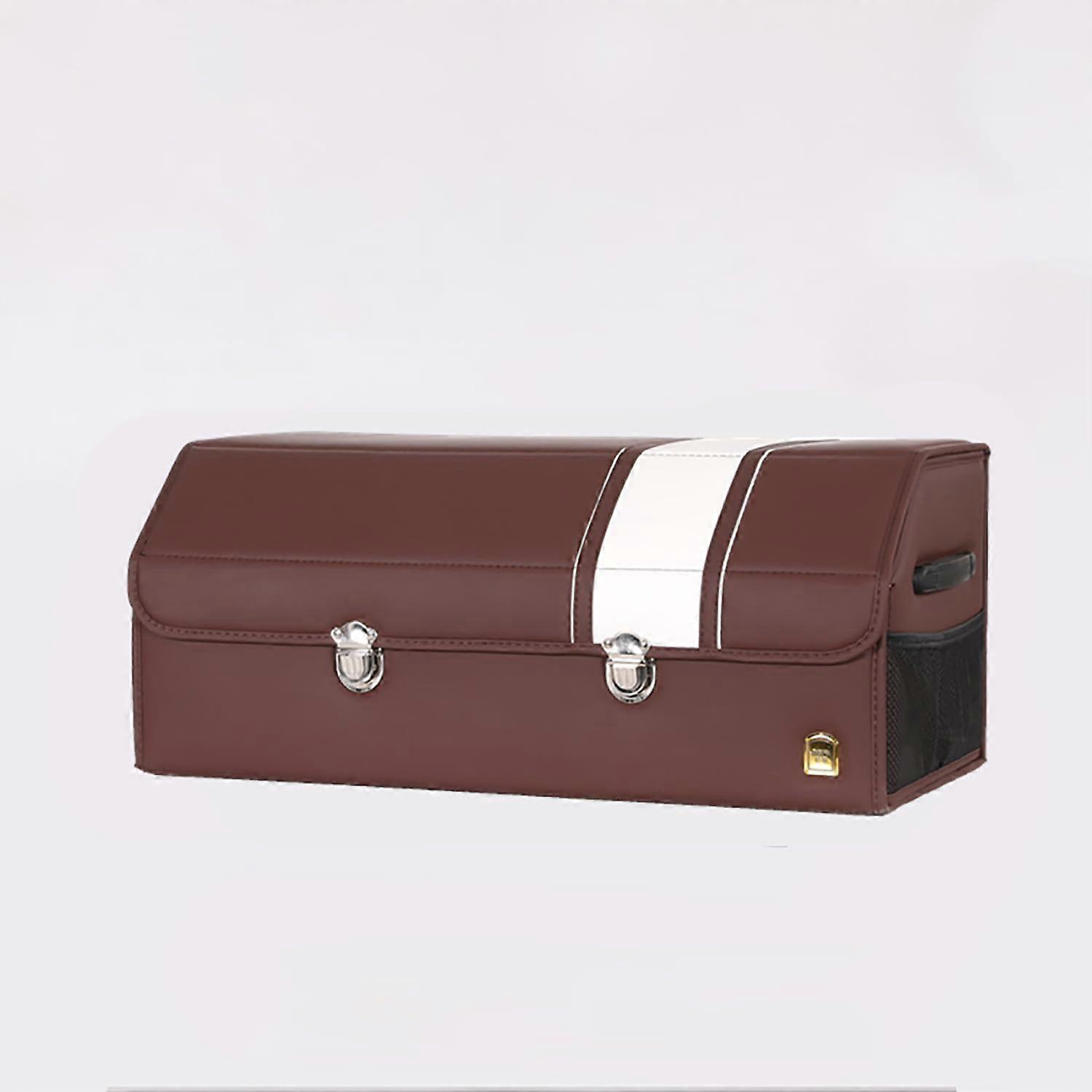 Car Boot Organiser Waterproof PU Collapsible Storage Box with Multi Compartments for SUVs Sedans