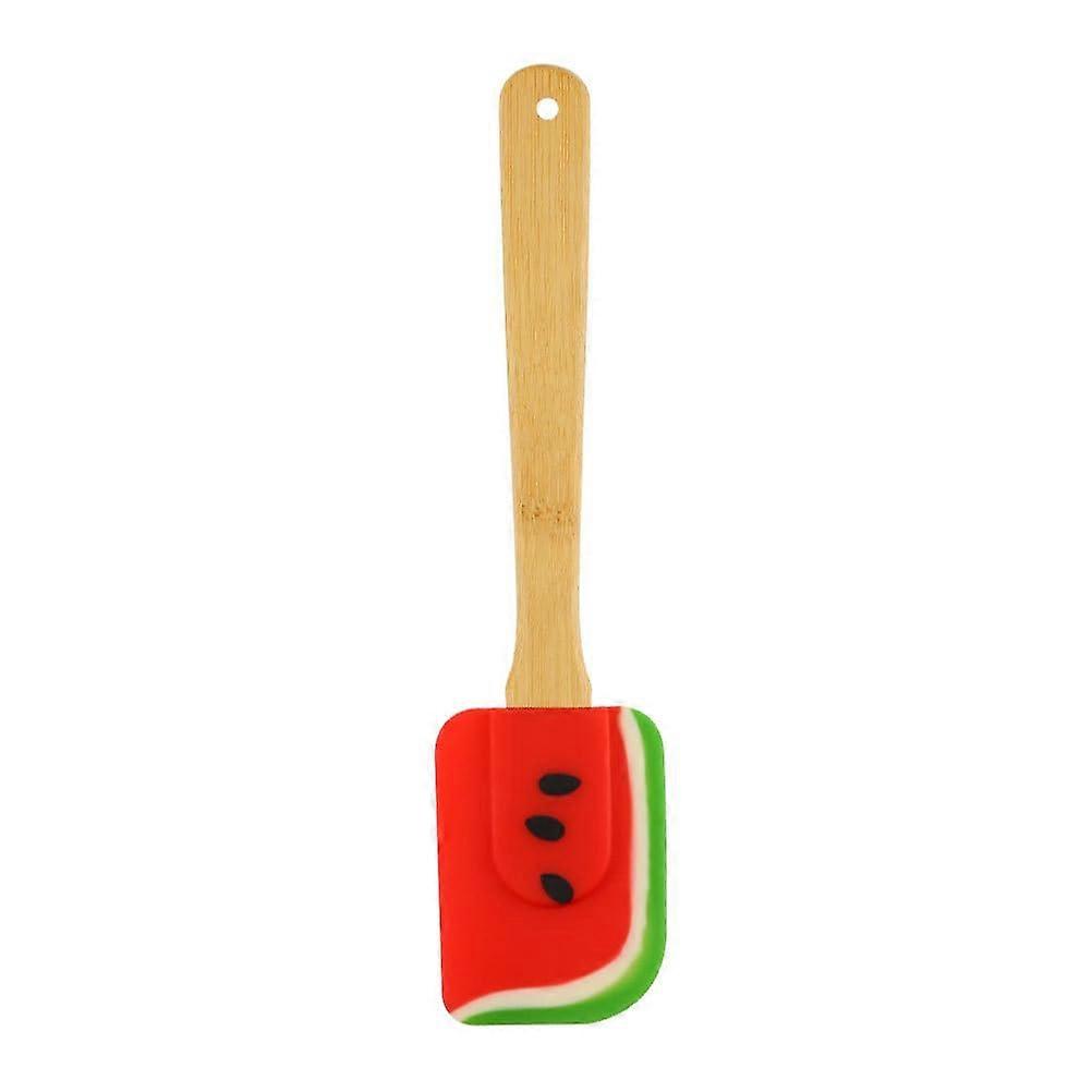 Silicone Baking Spatula with Watermelon Design, Long Handle for Cake Decorating and Spreading