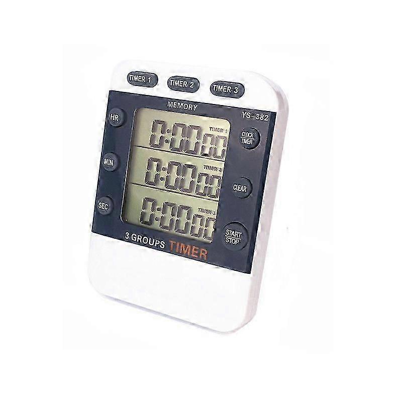Three channel large screen student electronic timer kitchen timer experimental reminder