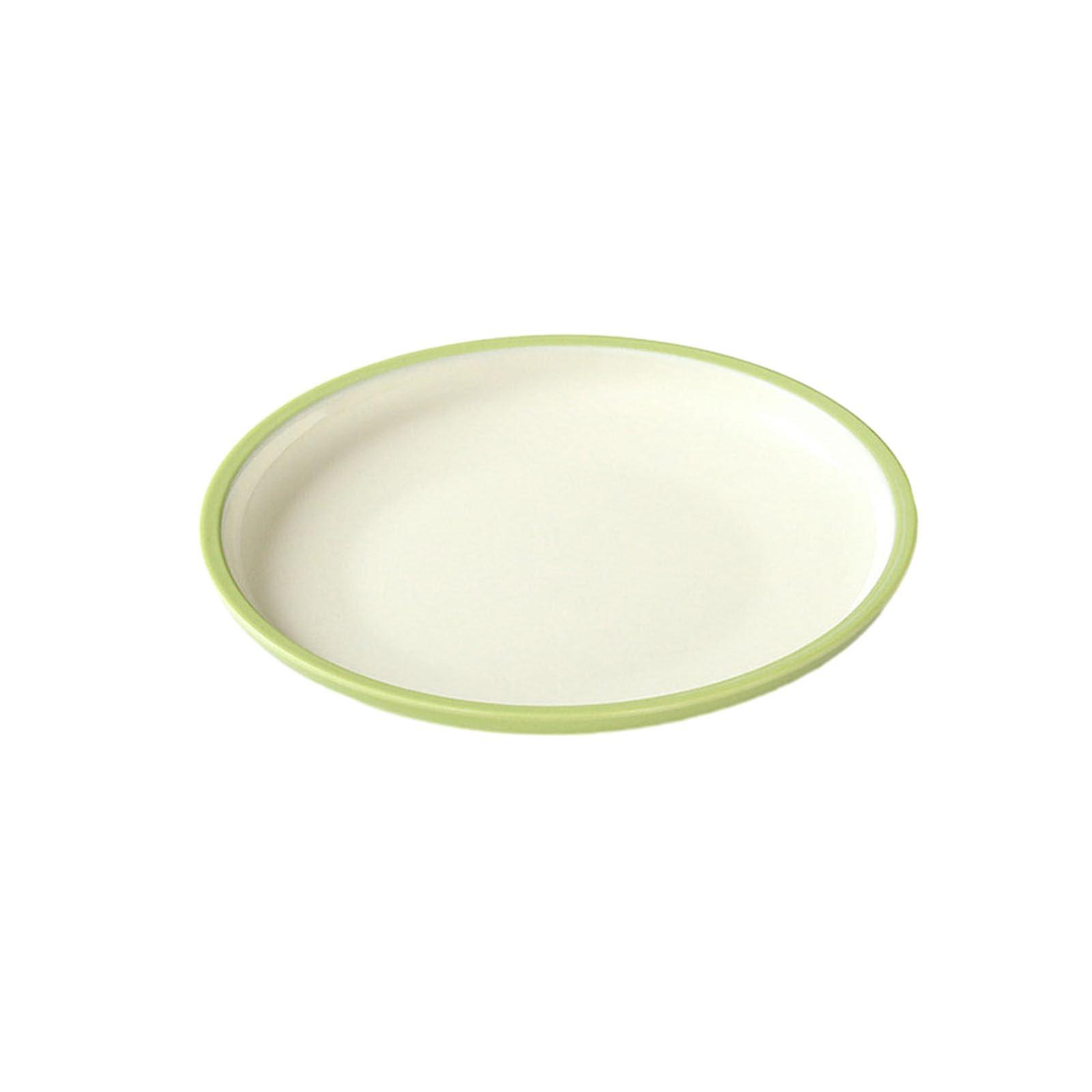 Ceramic Dinner Plate 7.7 Inch Microwave Dishwasher Safe Scratch Resistant Restaurant Side Dish Plate