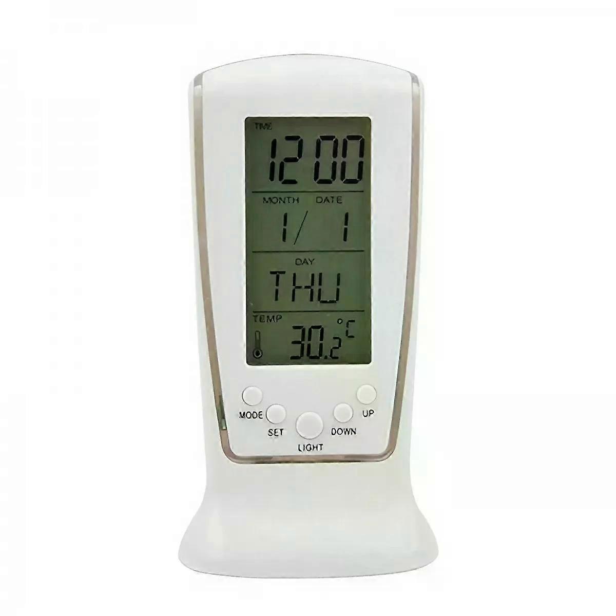 Calendar Clock Digital LED Clock Desktop Clock Bedside Temperature Music Lighting Multi-function Lazy Alarm Clock