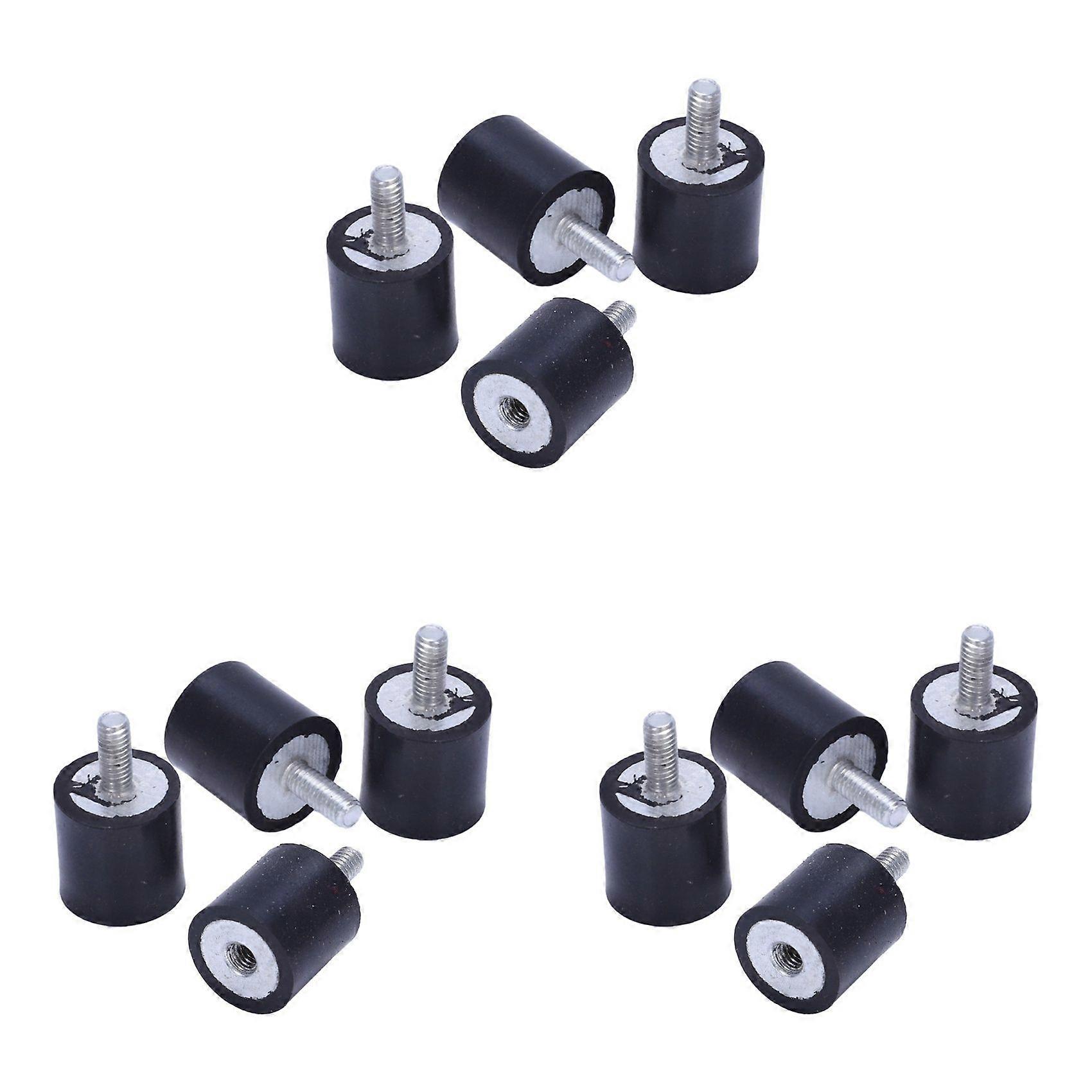 12Pcs M4 Outside Inside Anti Vibration Rubber Buffer Insulator Attachment 15mmx15mm