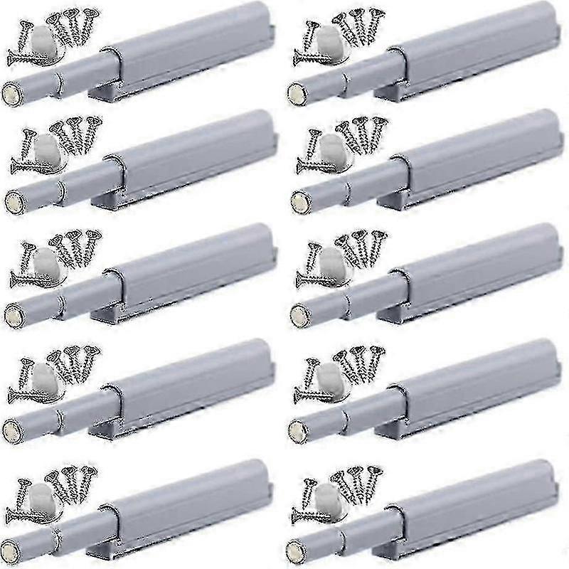 Push to open magnetic cabinet latches 10 pack for kitchen office wardrobe