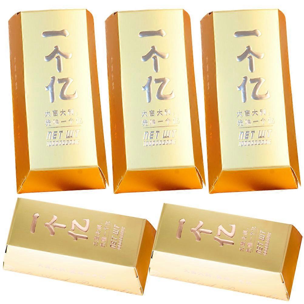 Rectangular Decorative Packing Boxes Golden 18.00X9.00X6.50CM Compact Stylish Storage 5Pcs