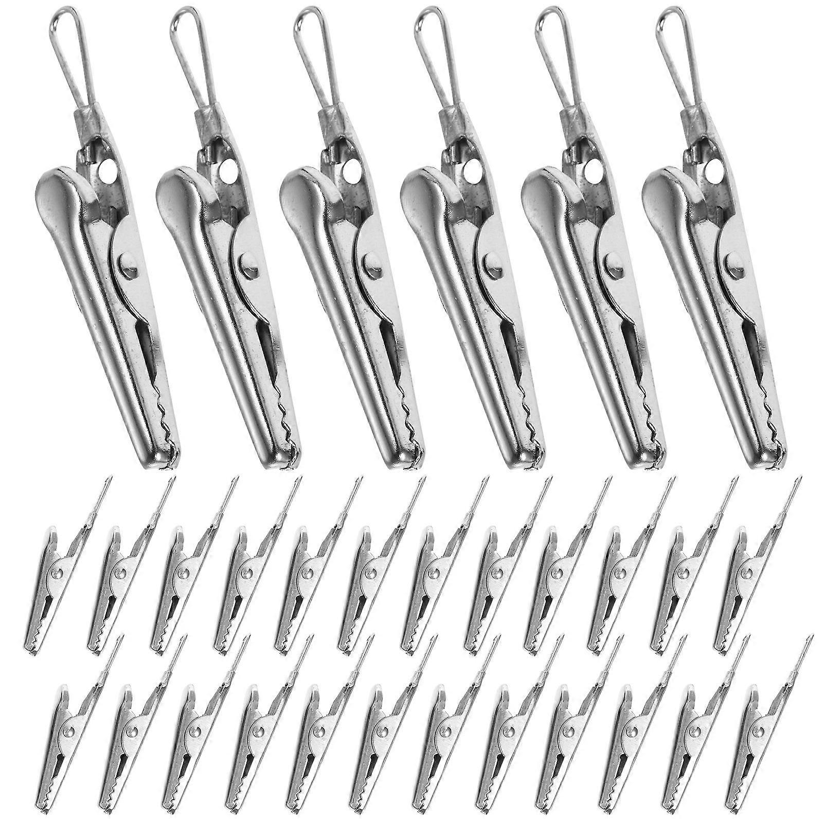 40Pcs Metal Battery Test Clamps Electrical Clips for DIY Use