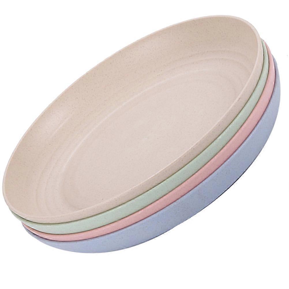 Food Plate Multi-Function Serving Plate for 4Pcs Household Use Material