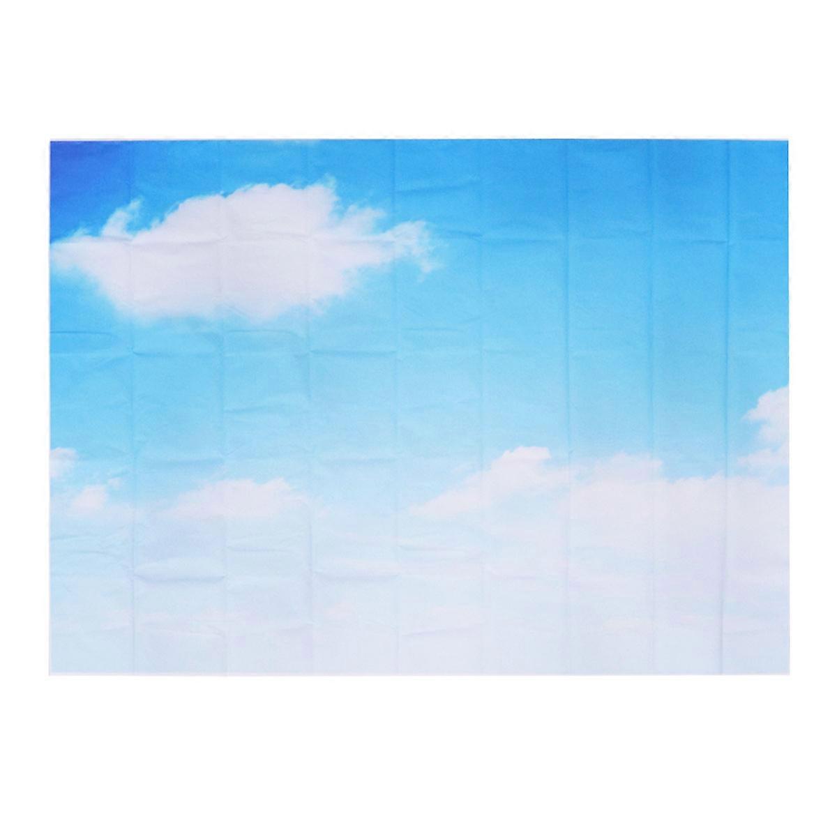 Photo Background Blue Sky White Clouds Pattern for Photo Studio 2Pcs