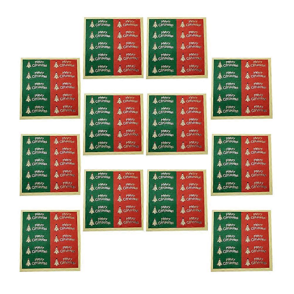 Premium Hot Stamping Seal Sticker 20 Sheets Suitable For General Users Featuring Christmas Themed Rectangular Design