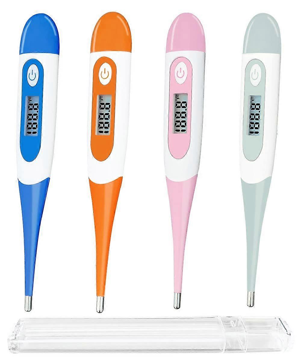 Oralt termometer, digitalt termometer til feber (A, pakke med 4)