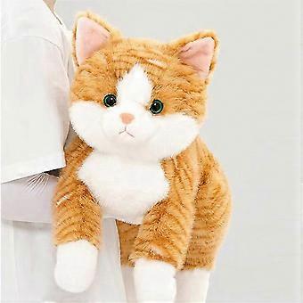 Realistic Orange Plush Cat, 19 Inches, 2 Pounds, Soft Comfortable Pillow Toy for Adults and Kids