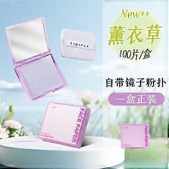 Charcoal Oil Blotting Papers (100 Sheets) With Mirror Case, Portable Oil Absorbing Sheets For Face, No Makeup Removal Needed